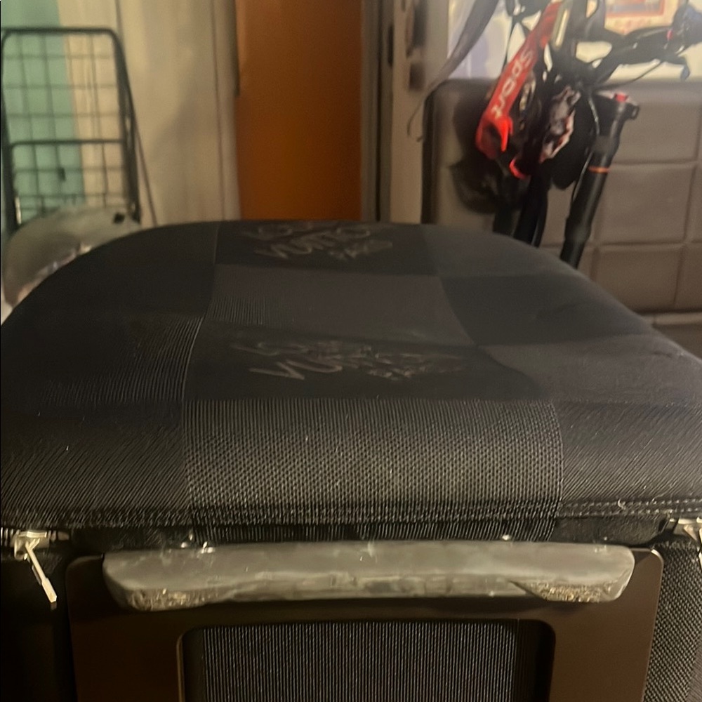 Brown Checkered LV Luggage